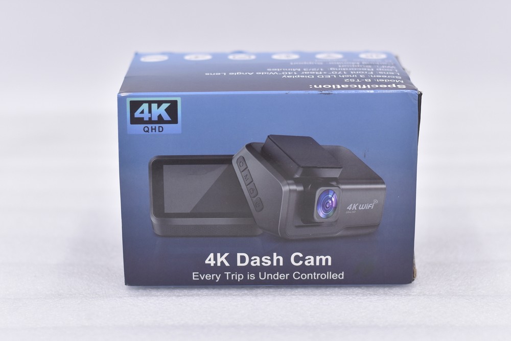 Viidure 4K Dash Cam 3" LED Display Wifi Loop Recording Motion Detection