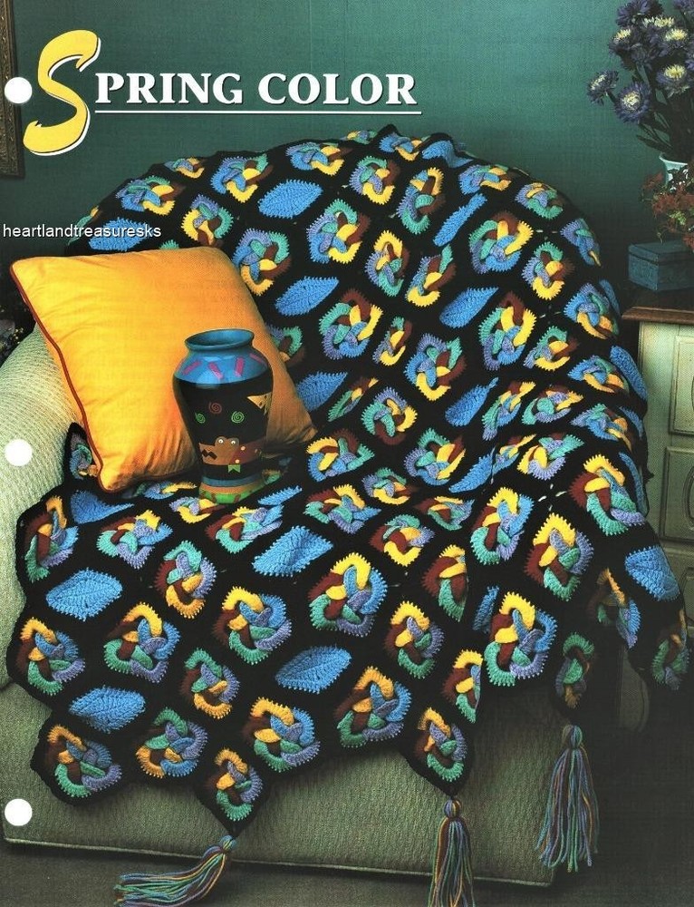 Spring Color Annie's Attic Crochet Afghan Pattern Page