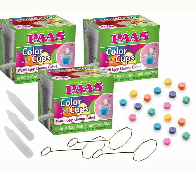 Paas Easter Egg Coloring Cup Kits - 3 Pack