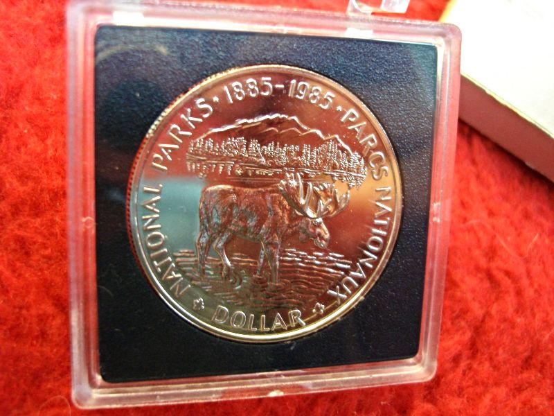 1985 CANADA NATIONAL PARKS PROOF SILVER DOLLAR - NICE ONE