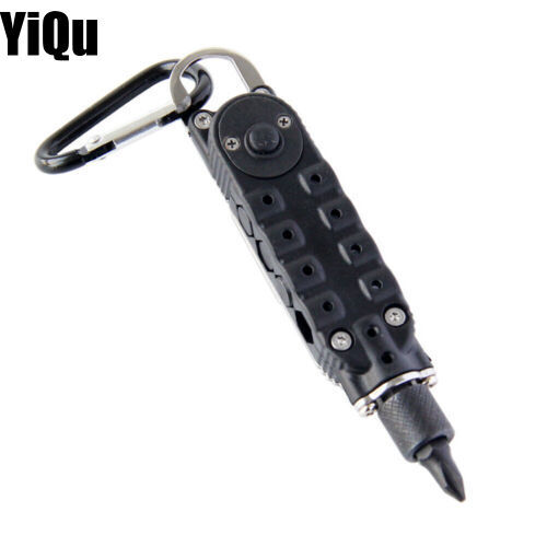 Black Multifunction Tactical EDC Mini Pocket Knife Survival Multitool Keychain