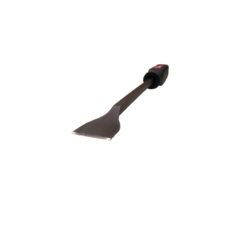 Heavy duty gasket scraper with metal strike on handle