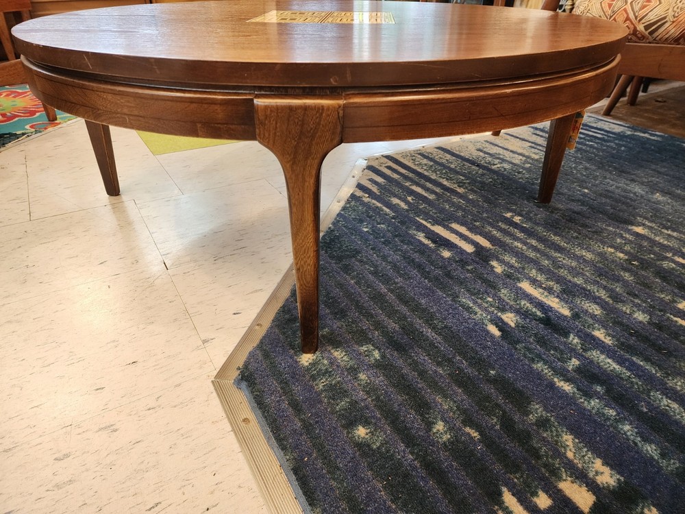 Mid-century Modern Walnut Round Coffee Table