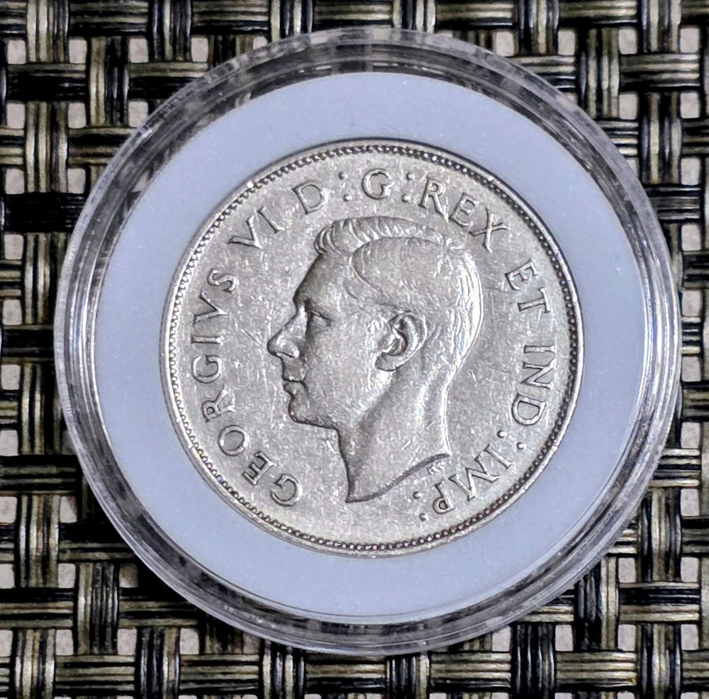 1945 Canada 50 Cent Silver Coin Half Dollar AU