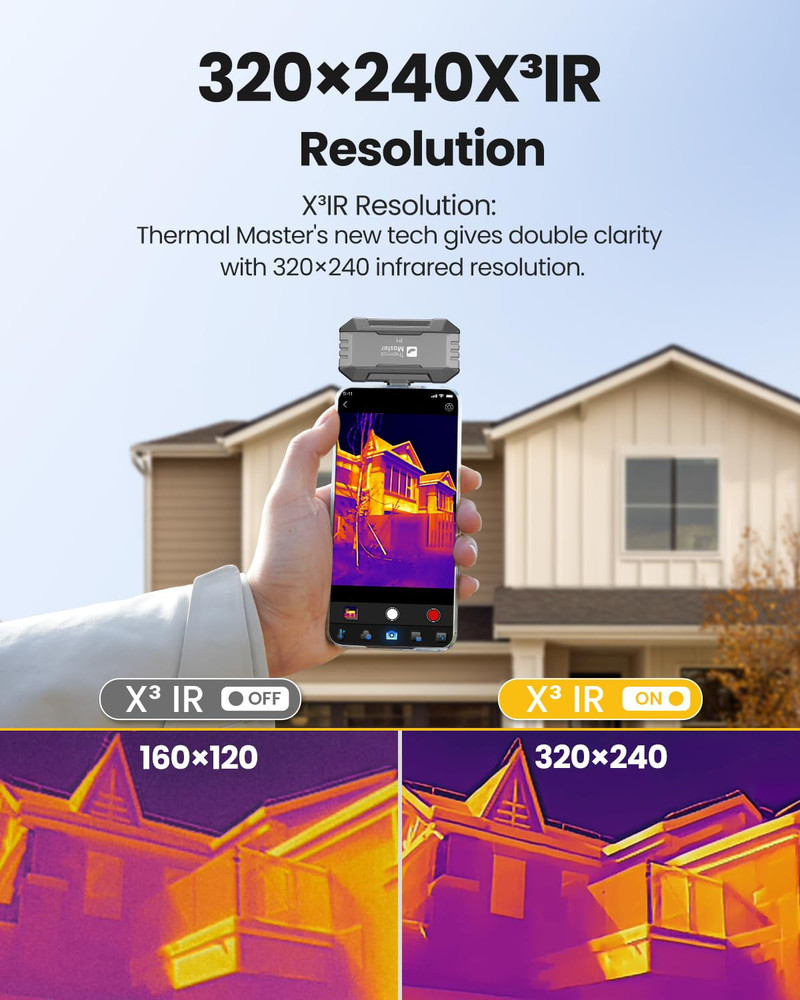 Thermal Camera for USB-C Iphone and Android, P1 Thermal Imaging Camera with 320×
