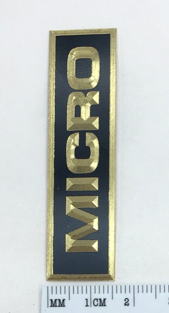 Custom Engraved Solid Brass Micro Seiki Turntable Badge