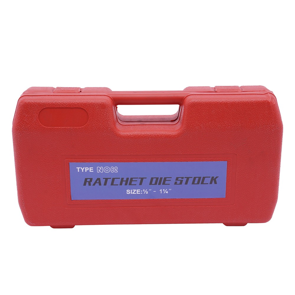 Manual Ratchet Pipe Threading Threader Die Head Handle Set 1/2'' to 1-1/4'' BSPT