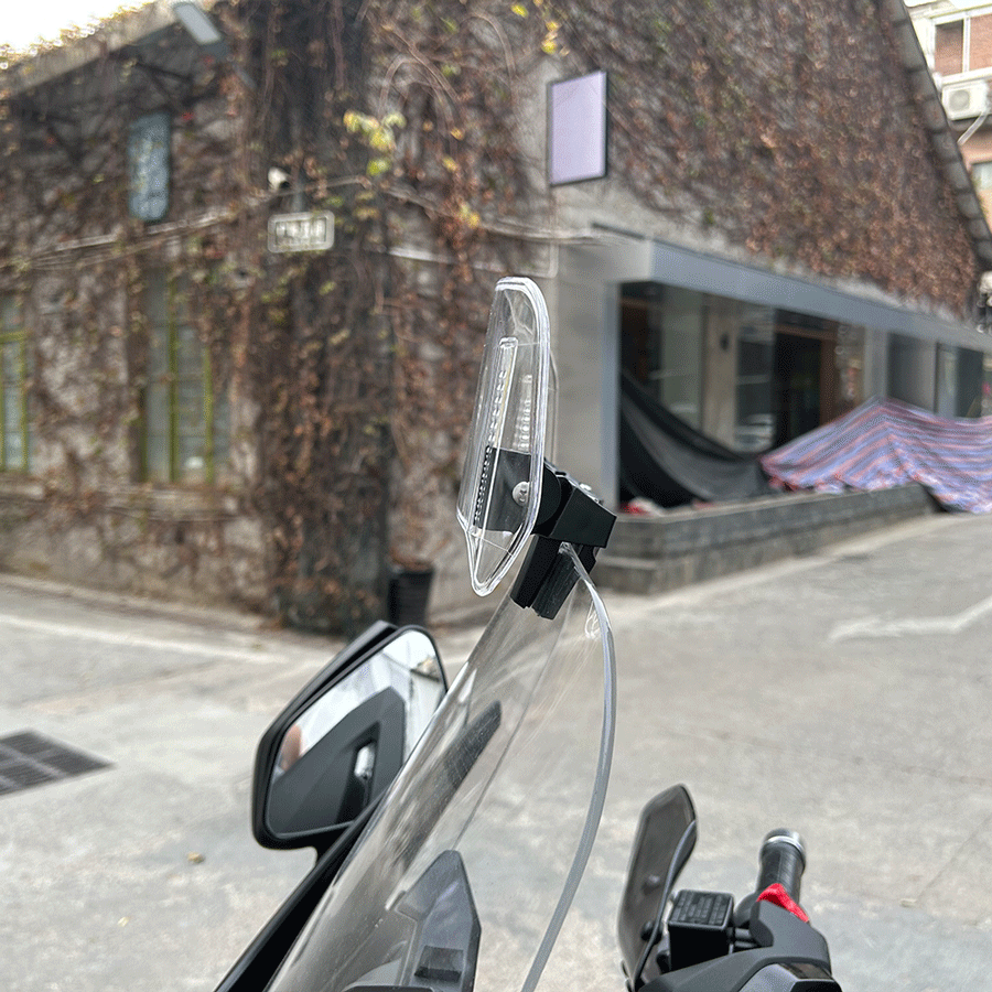 Clip On Motorcycle Windshield Extension Spoiler Wind Screen Deflector Universal