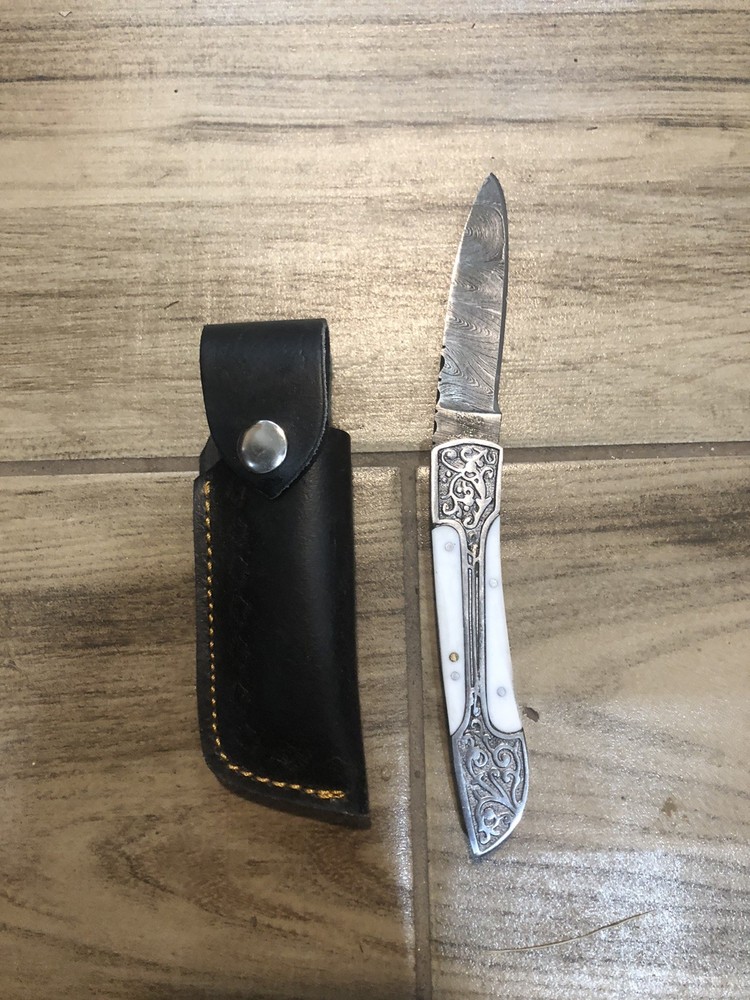 Damascus Pocket Knife