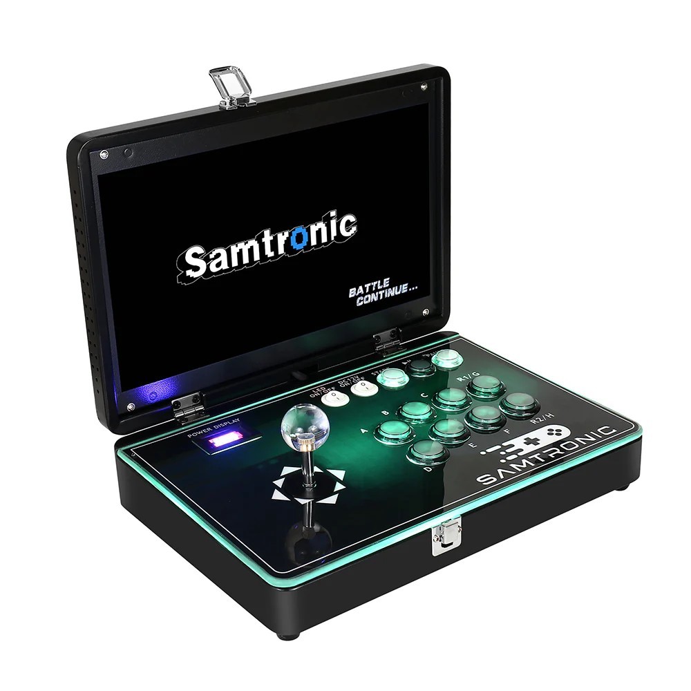 samtronic Folding 14" Game Console Upgraded gradient joystick-5000game (Black)