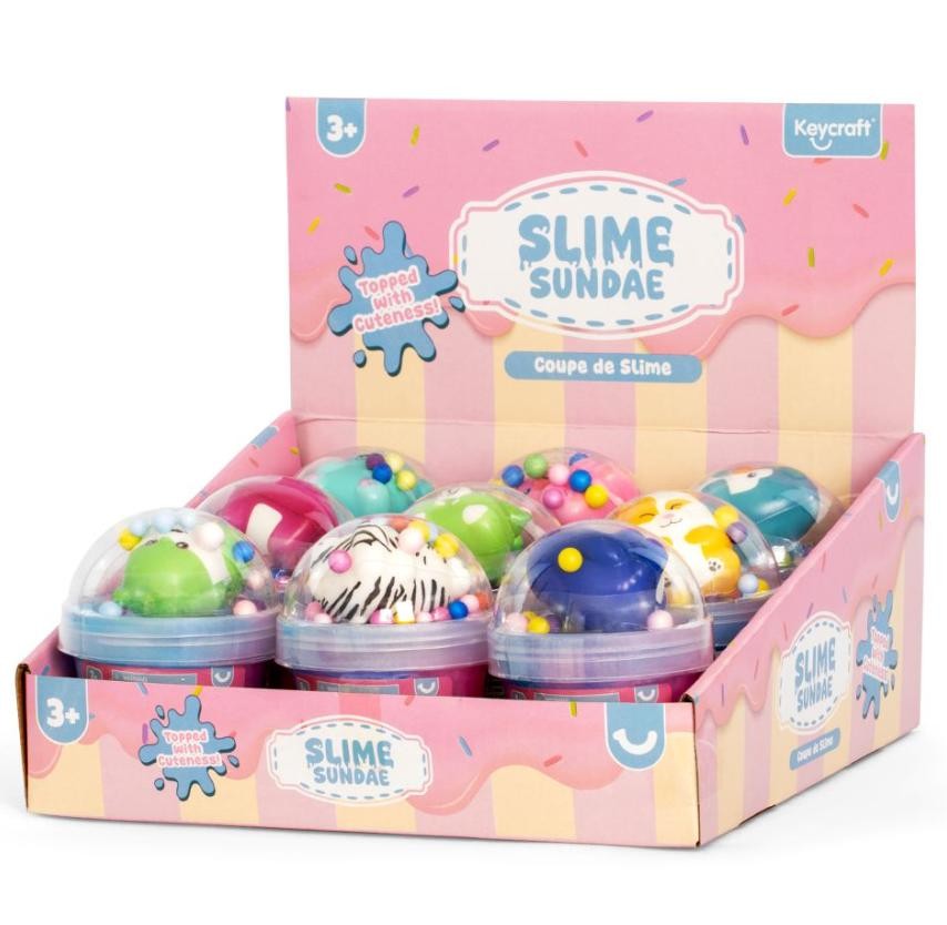 Keycraft Slime Sundae with assorted animals, 2 PACK