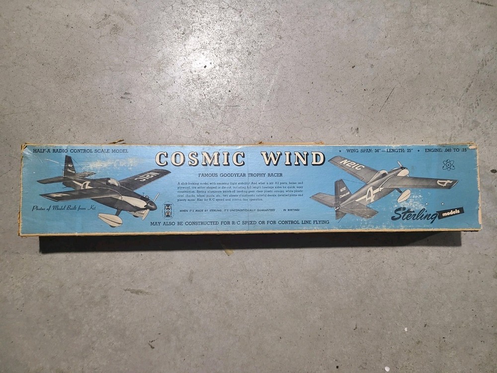 Vintage Sterling Models Scale Model Airplane Cosmic Wind (INCOMPLETE SET)