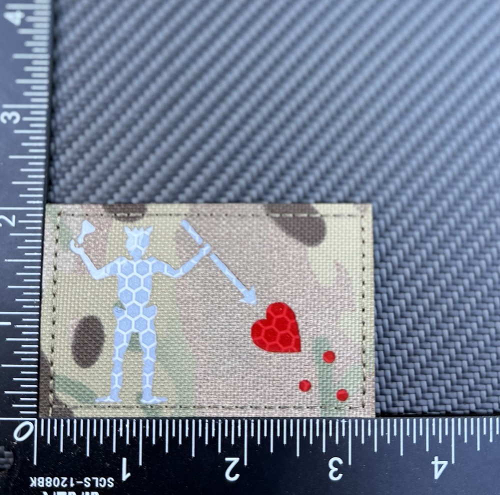 Blackbeard Pirate navy Seal DEVGRU Tactical morale IR Patch Hook Loop 3.2” White