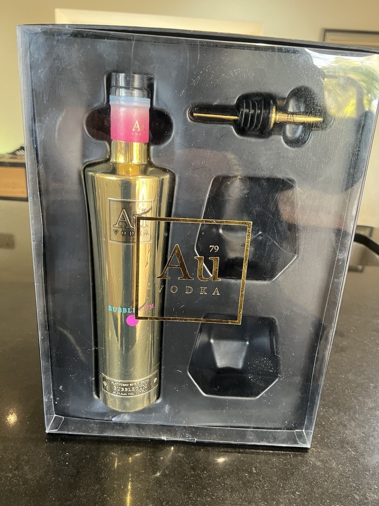 Au Vodka Limited Edition Bubble Gum Bottle Empty Collectable Gift Box