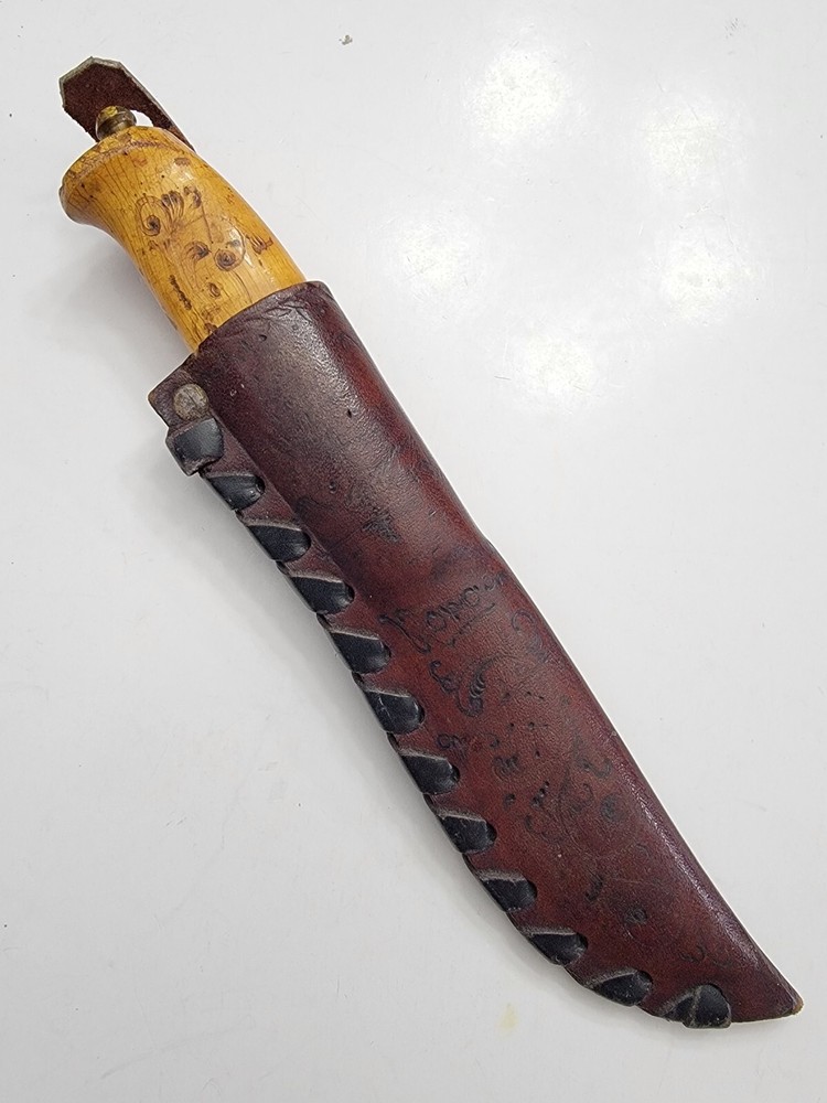 Brusletto Geilo Norway Fixed Blade Knife w/ Sheath E369