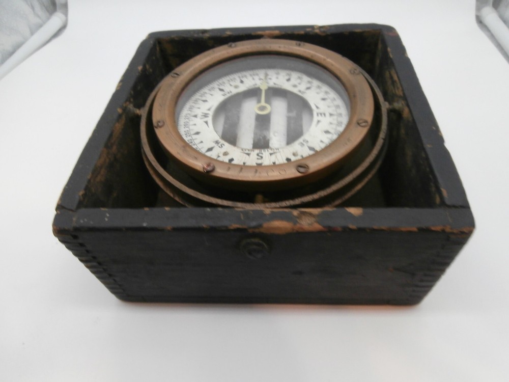 ANTIQUE STAR PATHFINDER COMPASS-BINNACLE "STAR COMPASS CO."