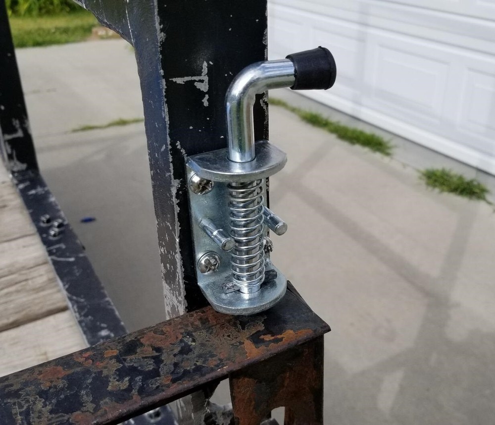 2pcs Spring Loaded Pin Latch Lock for Trailer Tail Gate Ramp Truck Door Fence RV