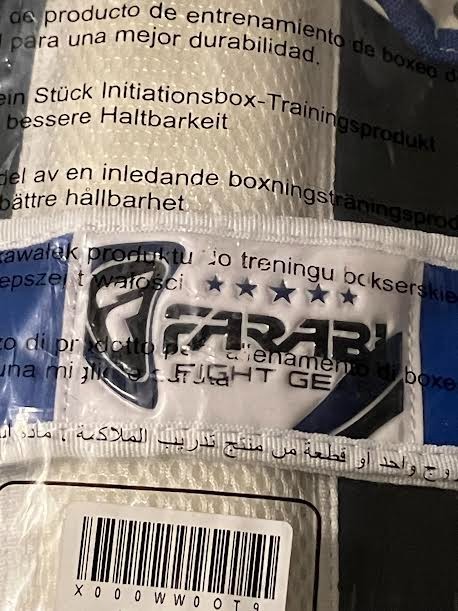 Farabi Thai Pad Training Kick Curved Coaching Kicking Regular, Blue -New
