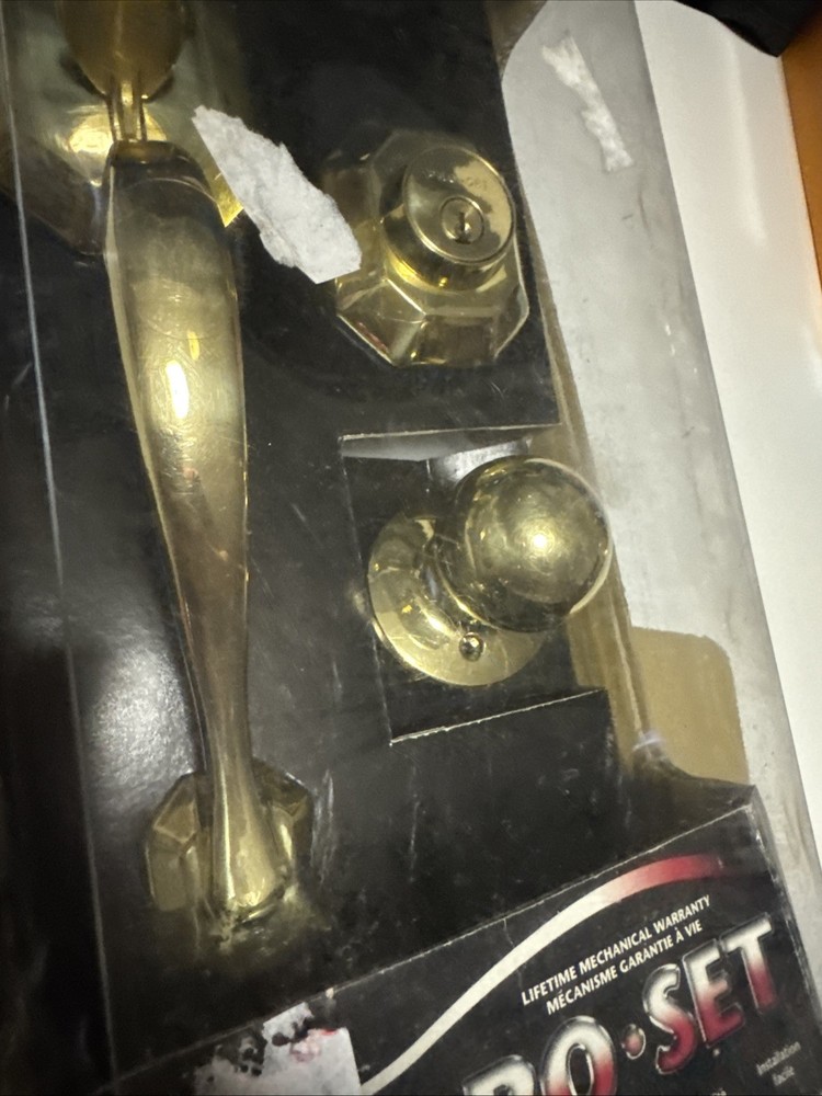 Pro Set Front Door Lock Handle and Deadbolt - Full Door Handle & Lock Set