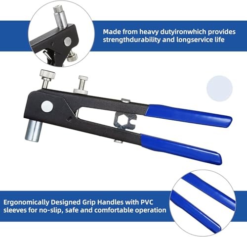 86 Pcs Heavy Blind Rivet Nut Tool Kit Hand Riveter Wrench Threaded Insert