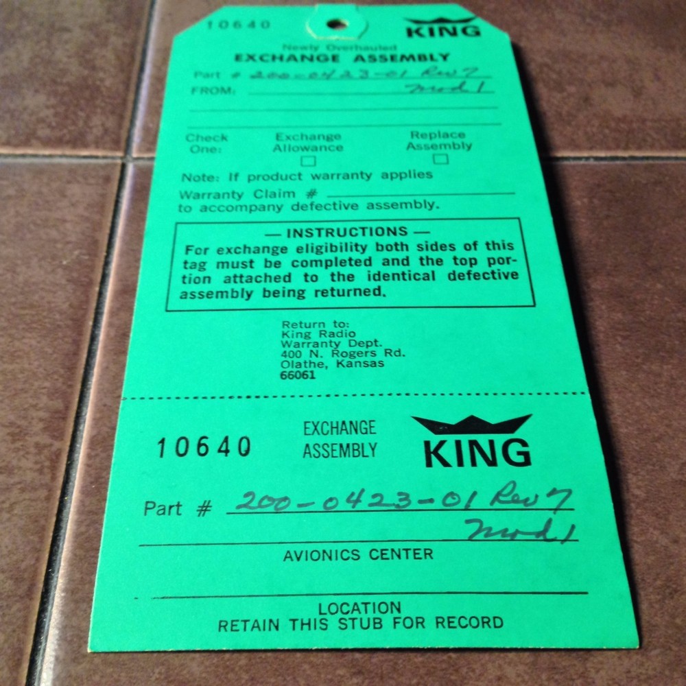 King KDM-705A Controller Board 200-0423-01, NOS