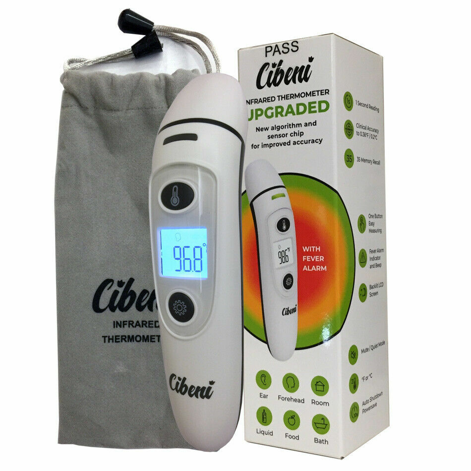 Cibeni Multi-functional Upgraded Digital LCD Infrared Thermometer FDA & CE