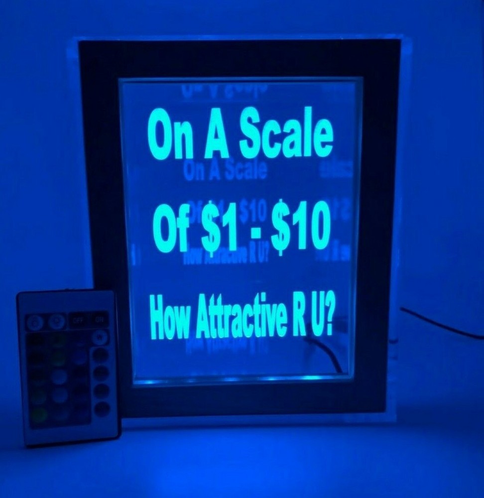 Personalized Tip Box Raffle Fund Raiser Donation Jar Engraved Light Changing LED