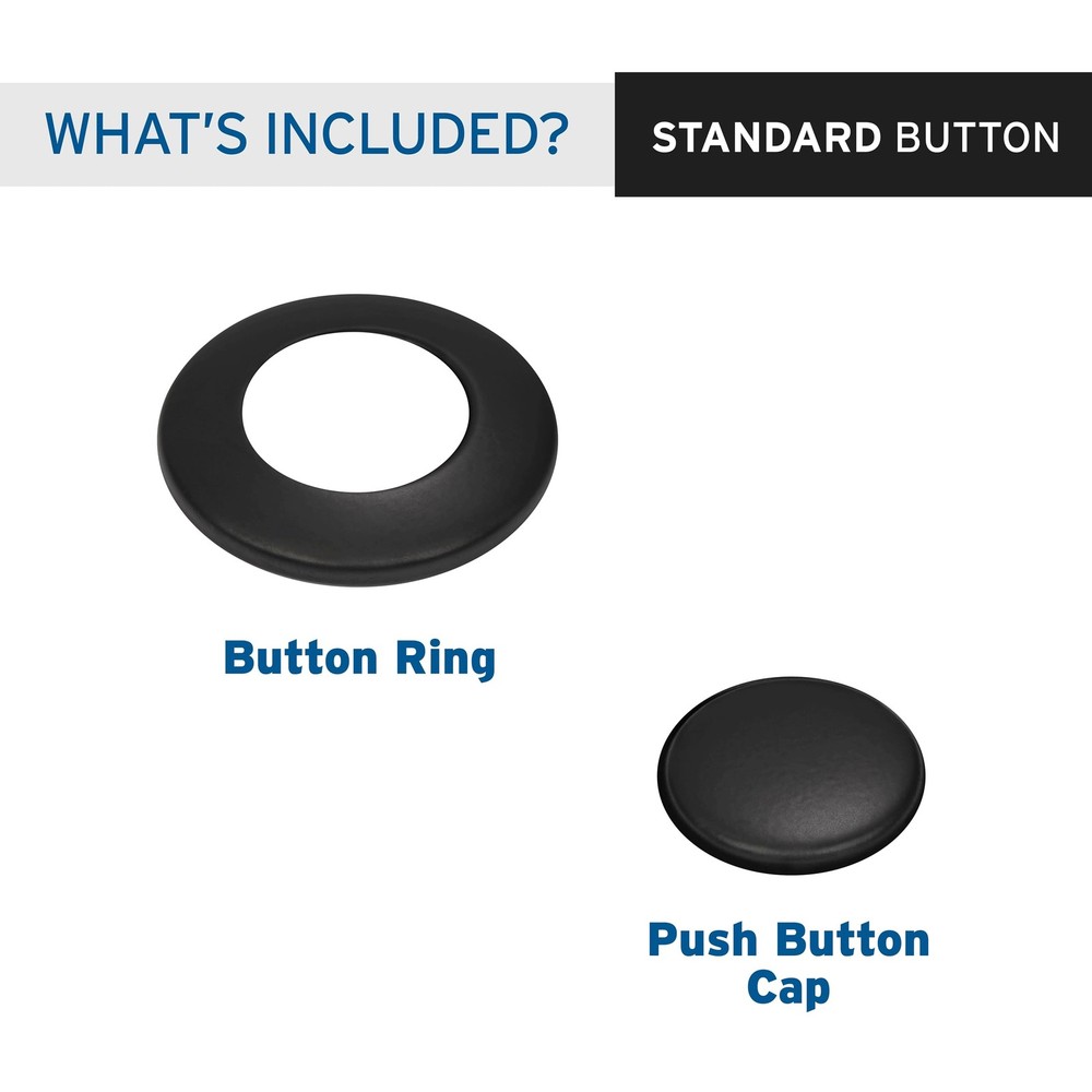 STC-MTBLK Push SinkTop Switch Button, Matte Black
