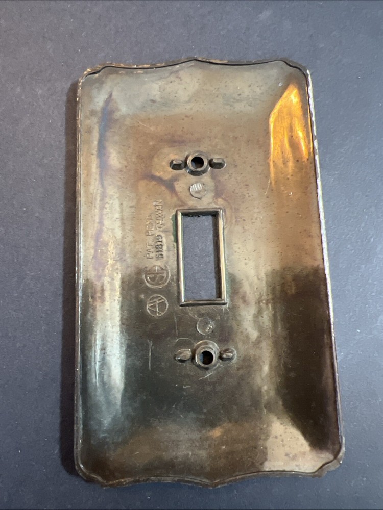 Vintage Amerock Wall Switch Toggle Brass