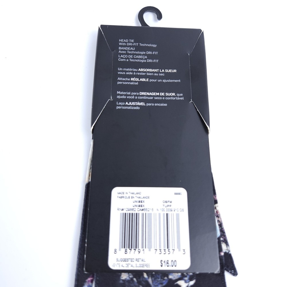 Nike FLY Graphite Dri Fit Headtie Wrap Swoosh Black Headwrap