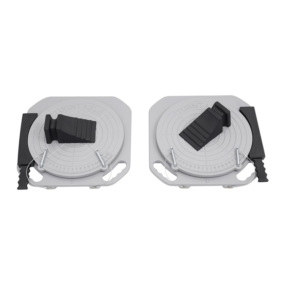 2X Wheel Alignment Turntable Turn Plates with Transition Bridge & Thrust Block