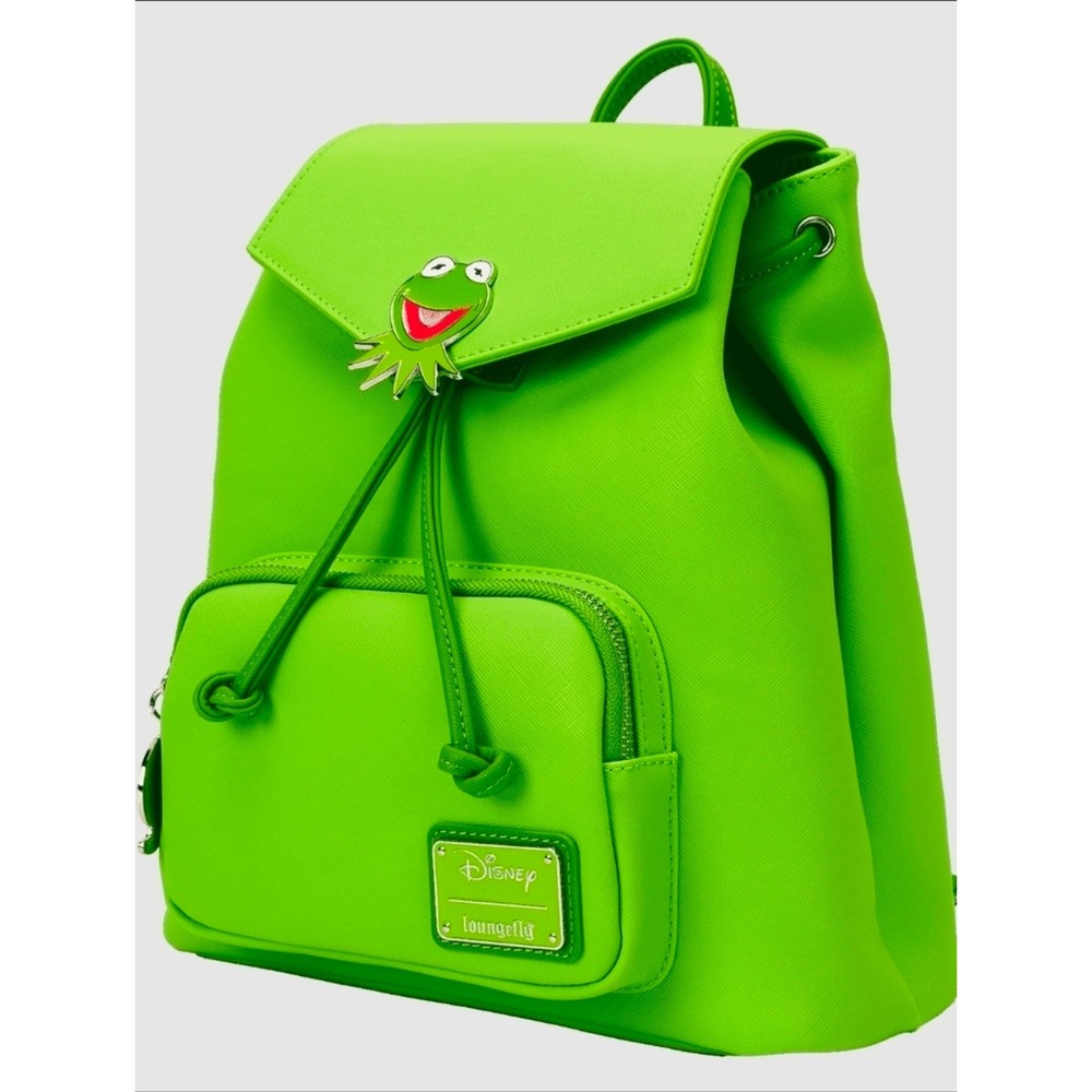 Loungefly Disney Kermit Frog Drawstring Mini Backpack NWT