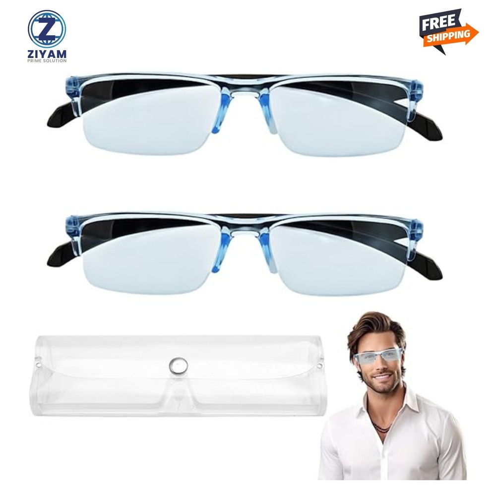 Auto Focus Glasses 2 Pcs Unisex Self Adjusting Blue Light Presbyopia