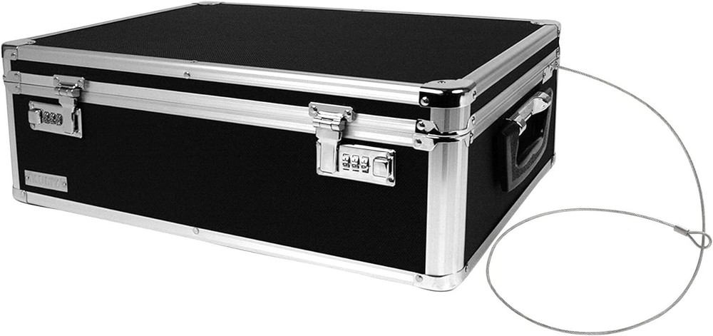 Durable Dorm Storage Trunk with Combination Lock - Secure 6.5 x 23 Inch Lock Box