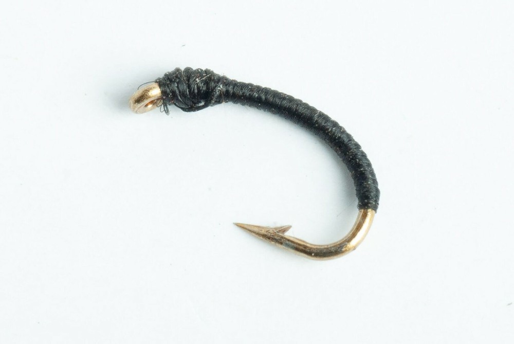 Bling Midge Nymph Fly, 6-Pack - Black, Brown & Tan