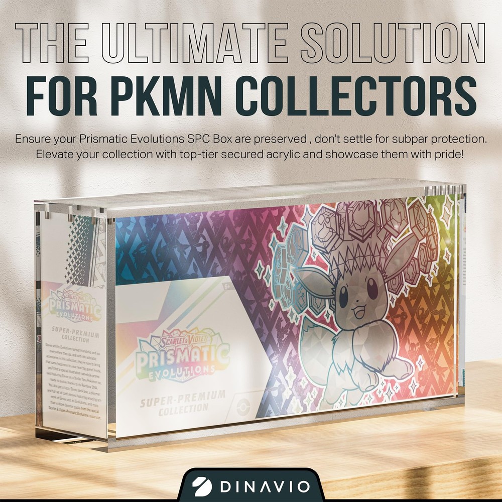 Dinavio Crafthouse Prismatic Evolutions SPC Box Acrylic Display Case with Magnet