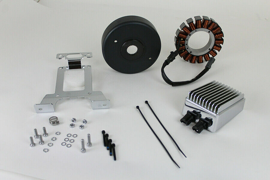 Alternator Charging System Kit 54 Amp Chrome for Harley Davidson by V-Twin