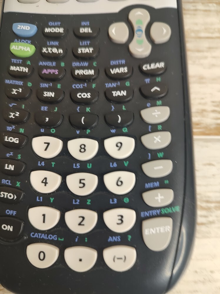 Texas Instruments TI-84 Plus Graphics Calculator Black Tested Working With Cover