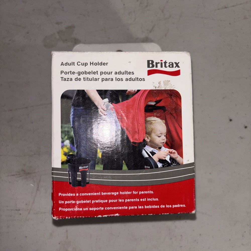 Britax Black Adult Cup Holder Stroller Accessory NWT