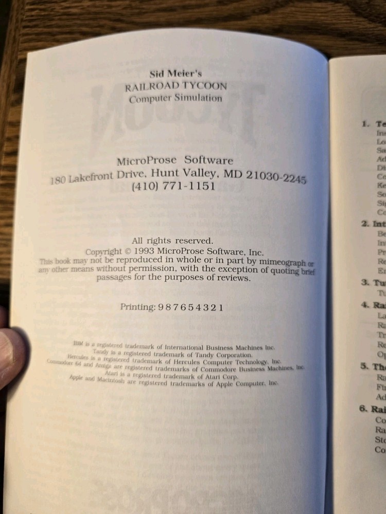 Vintage 1993 Sid Meier's Railroad Tycoon Micro Prose PC 5.25" IBM Computer