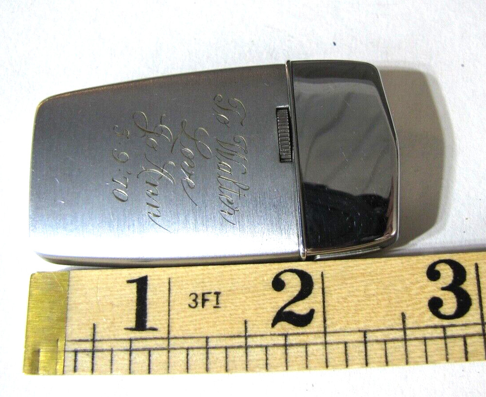 Vintage Ronson Varaflame Windproof Lighter With Case Engraved