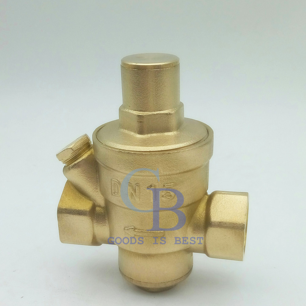 1-1/2'' DN40 Bspp Brass Water Pressure Reducing Valve With Gauge Flow Adjustable