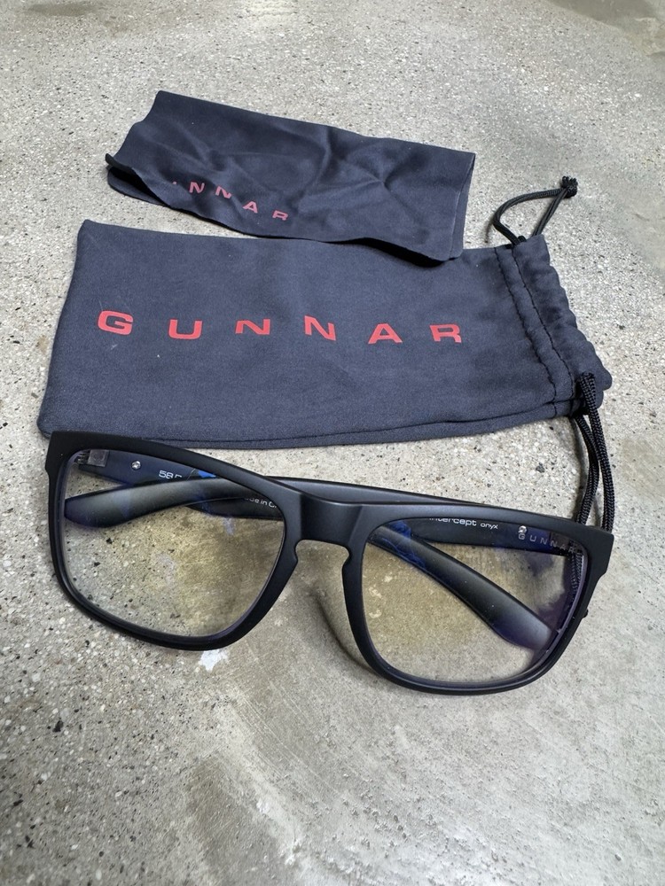 Gunnar Intercept Onyx Computer Screen Blue Light Reduction Glasses