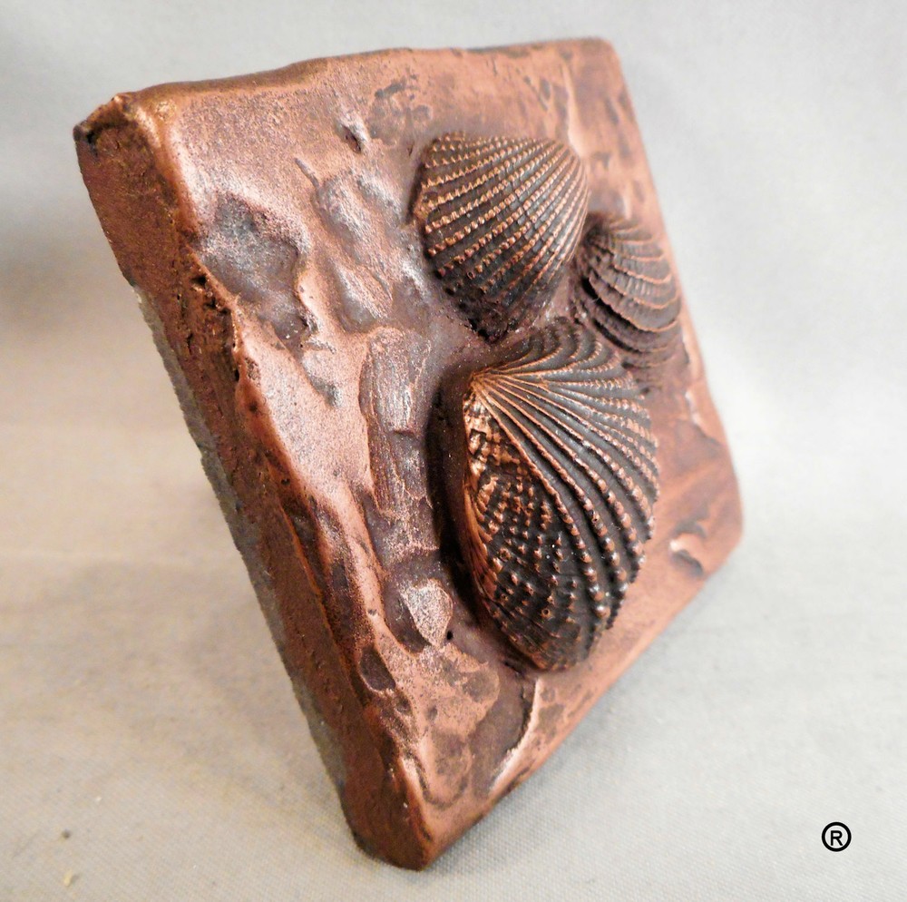 Copper Sea Shells #2 Decorative Dot Tile