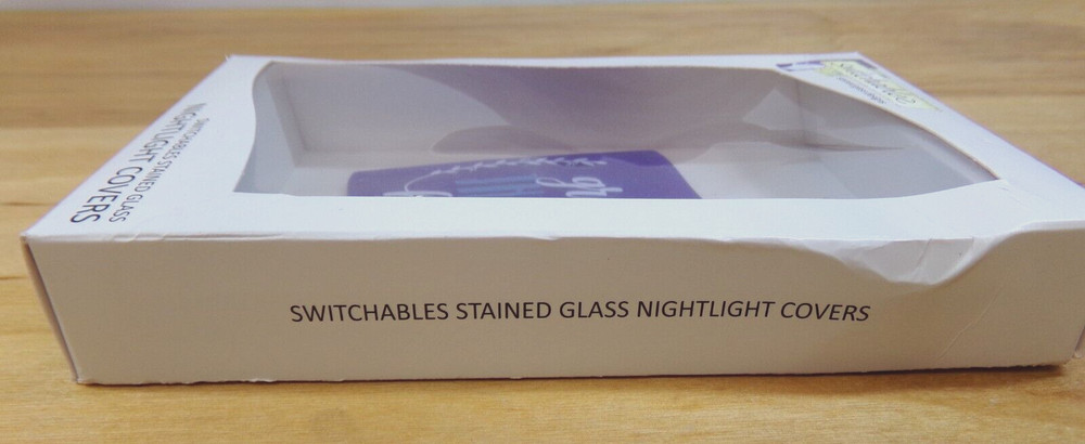 Switchable Stained Glass Night Light Cover NEW