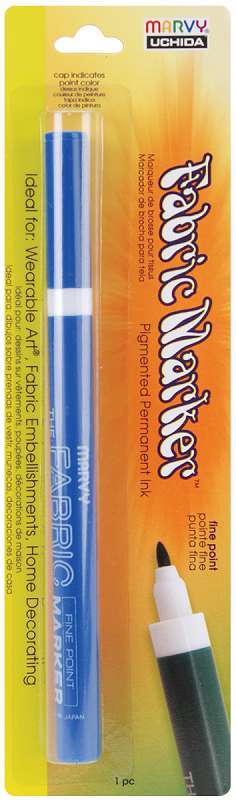 Permanent Fine Point Fabric Marker Blue