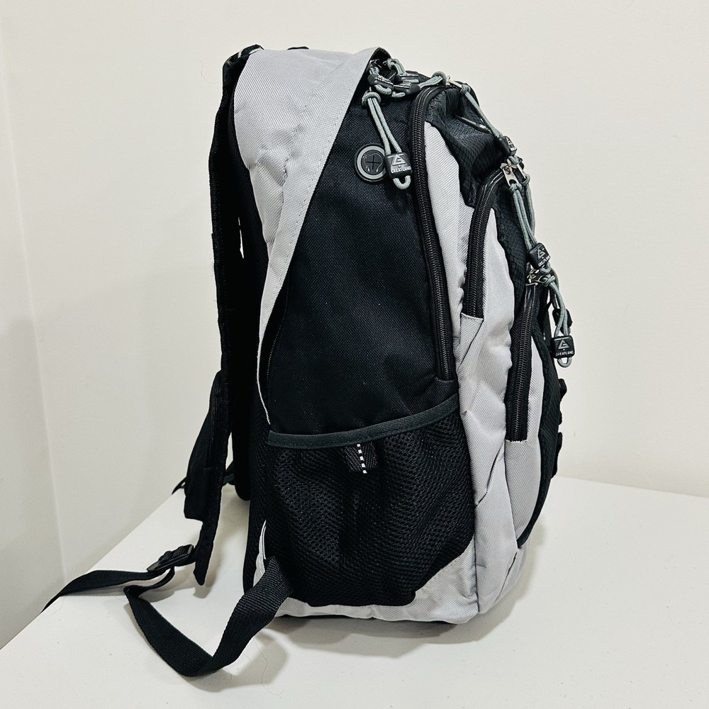 Vintage GreatLand Black Grey Camping Hiking Backpack Outdoors EUC