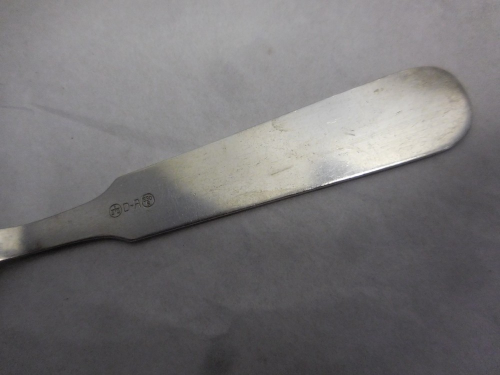DAVID ANDERSEN NORWAY 830S STANDARD SILVER SPOON 5 7/8" WITH BEAR, FOX, & RABBIT
