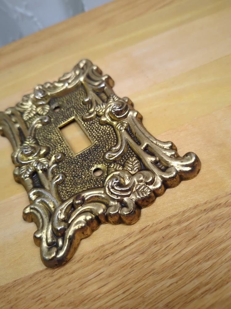 Vintage AmerTac Brass Single Light Switch Plate
