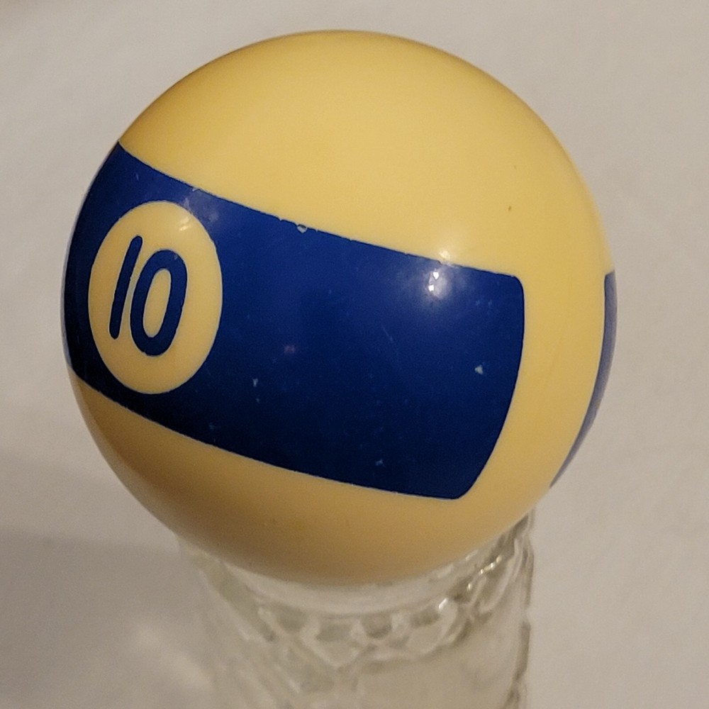 Vintage Number 10 Blue Broken Striped Replacement Pool Ball